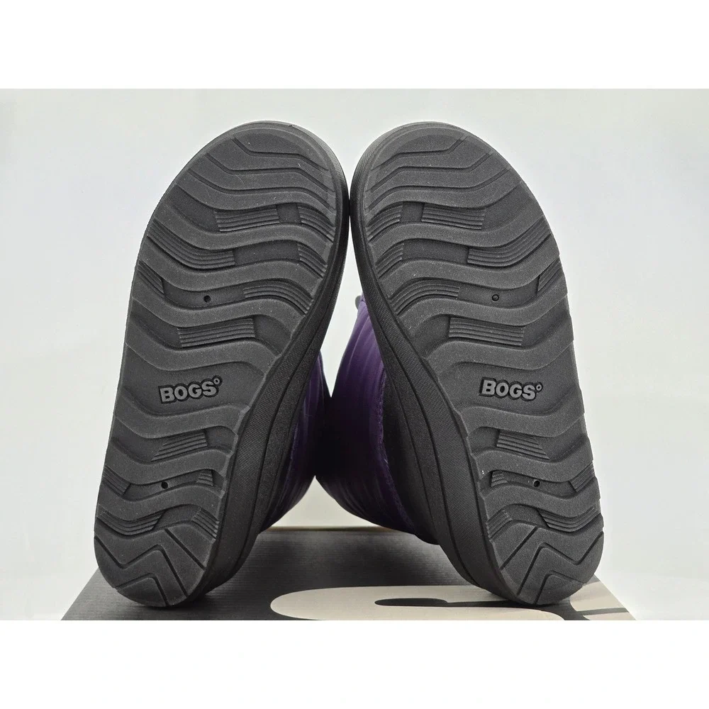 Bogs K Snow Shell Kids Size 7 Purple Multi Waterproof Insulated Boots - New